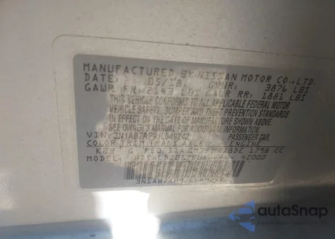 2018 Nissan Sentra Sv z USA, uszkodzony, nr VIN 3N1AB7AP9JL649242